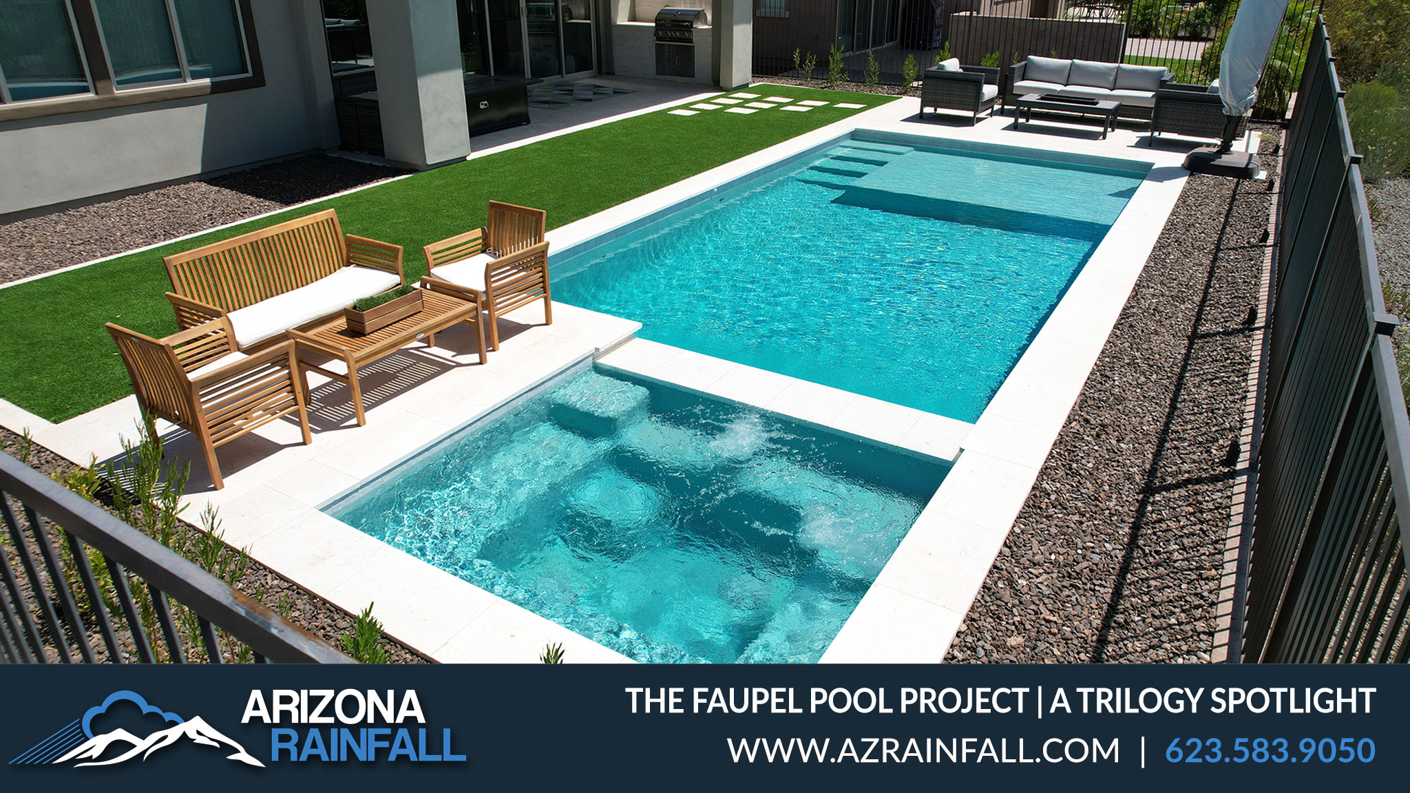 The Faupel Pool Construction in Peoria at Vistancia - Arizona Rainfall