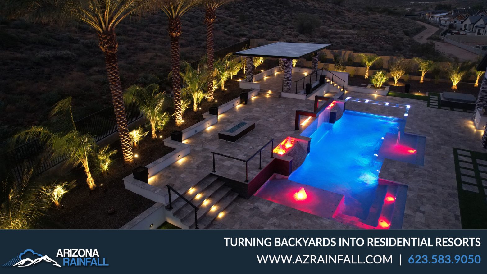 Residential Resorts | Arizona Rainfall | Landscape and Pool Construction
